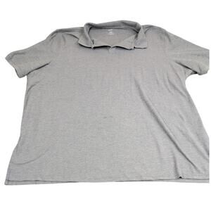 Sonoma Gray Mens Big & Tall 4XB Polo Collared Golf Casual Shirt Cotton Blend
